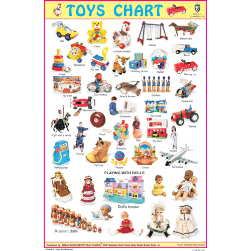 TOYS SIZE 24 X 36 CMS CHART NO. 176 - Indian Book Depot (Map House)