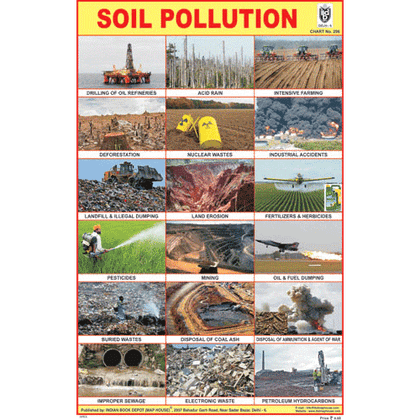 SOIL POLLUTION CHART SIZE 12X18 (INCHS) 300GSM ARTCARD - Indian Book Depot (Map House)