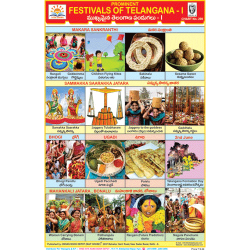 TELANGANA FESTIVALS PART 1 CHART SIZE 12X18 (INCHS) 300GSM ARTCARD