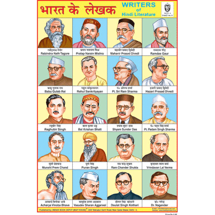 AUTHOR'S OF INDIA SIZE 24 X 36 CMS CHART NO. 6 - Indian Book Depot (Map House)