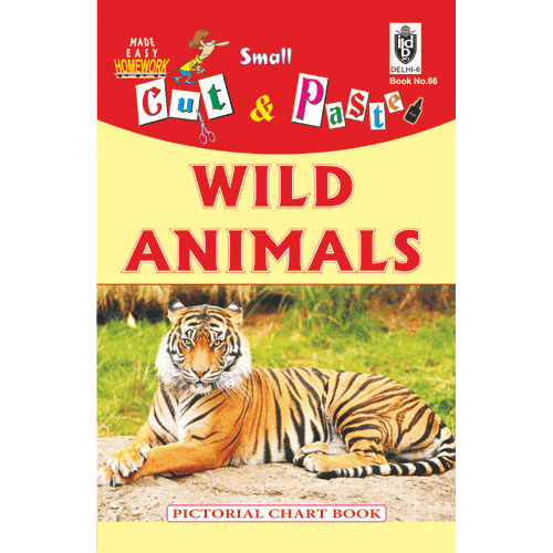 Cut and paste book of WILD ANIMALS - Indian Book Depot (Map House)