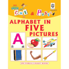 Cut and paste book of ALPHABET WITH 5 PICTURES  (BIG SIZE) - Indian Book Depot (Map House)