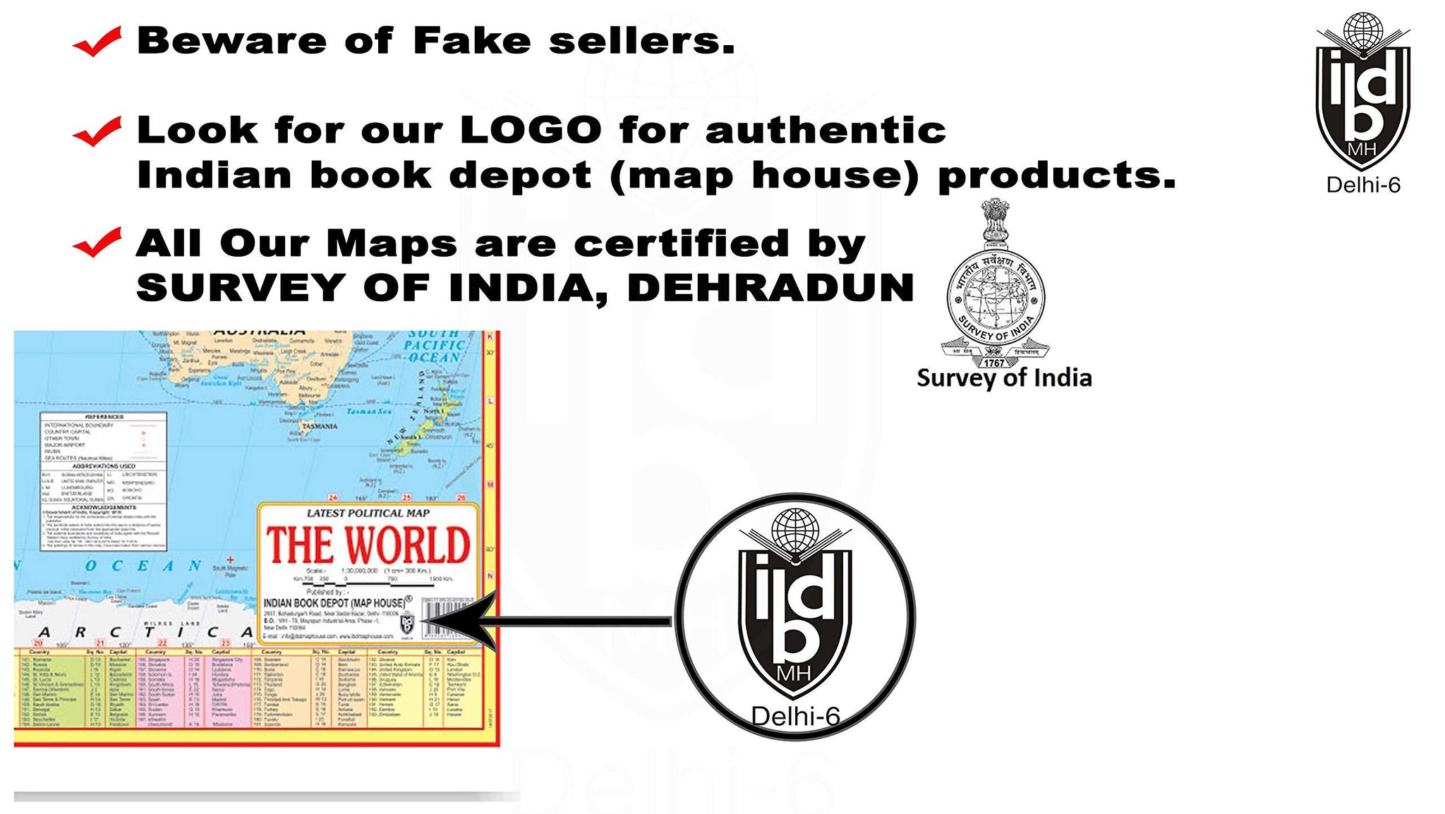 INDIA POLITICAL MAP (ENGLISH) SIZE 70 X 100 CMS - Indian Book Depot (Map House)