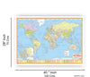 WORLD POLITICAL MAP (ENGLISH) SIZE 70 X 100 CMS