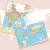 India and world map 70x100 cms laminated (HINDI LANGUAGE)