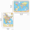 India and World Map Combo Size 70 X 100 CMS (Laminated)