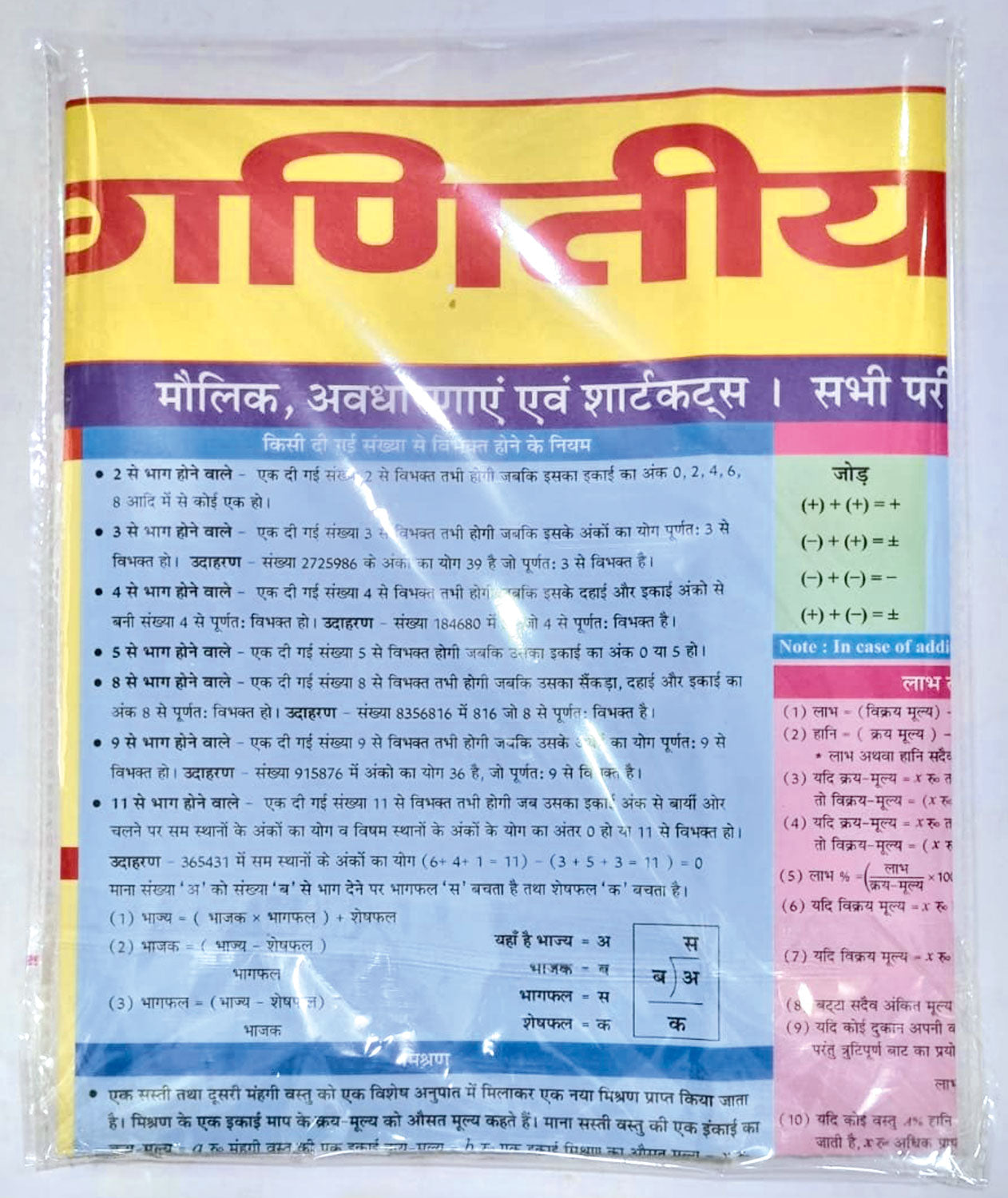 Math Ke Formule MATHEMATICS FORMULA (FOLDING CHART) HINDI