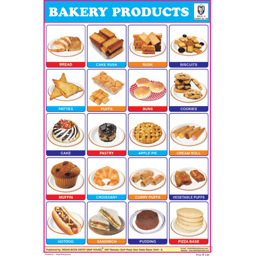 BAKERY PRODUCTS SIZE 24 X 36 CMS CHART NO. 108 - Indian Book Depot (Map House)
