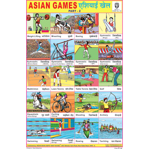 ASIAN GAMES PART II CHART SIZE 12X18 (INCHS) 300GSM ARTCARD - Indian Book Depot (Map House)