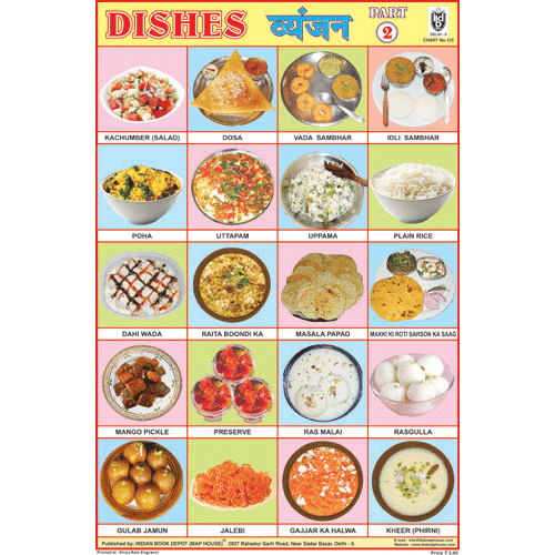 OUR DISHES PART II CHART SIZE 12X18 (INCHS) 300GSM ARTCARD - Indian Book Depot (Map House)