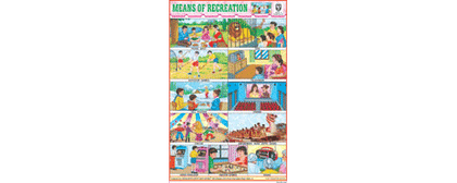 MEANS OF RECREATION SIZE 24 X 36 CMS CHART NO. 127 - Indian Book Depot (Map House)