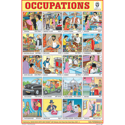 OCCUPATIONS CHART SIZE 24 X 36 CMS CHART NO. 136 - Indian Book Depot (Map House)