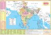 INDIA POLITICAL & ADJACENT COUNTRIES CHART SIZE 12X18 (INCHS) 300GSM ARTCARD - Indian Book Depot (Map House)