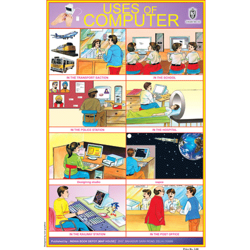 USES OF COMPUTER SIZE 24 X 36 CMS CHART NO. 152