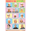 PRESIDENTS OF INDIA CHART SIZE 12X18 (INCHS) 300GSM ARTCARD