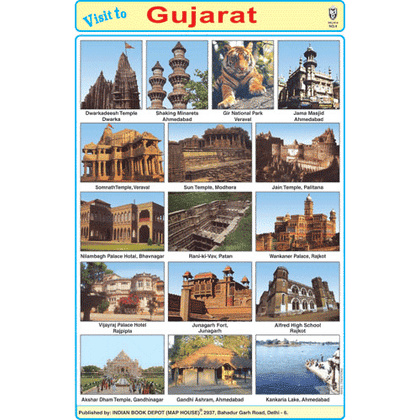 GUJARAT CHART SIZE 12X18 (INCHS) 300GSM ARTCARD - Indian Book Depot (Map House)