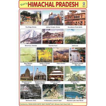 HIMACHAL PRADESH SIZE 24 X 36 CMS CHART NO. 183 - Indian Book Depot (Map House)