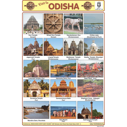ODISHA CHART SIZE 12X18 (INCHS) 300GSM ARTCARD - Indian Book Depot (Map House)