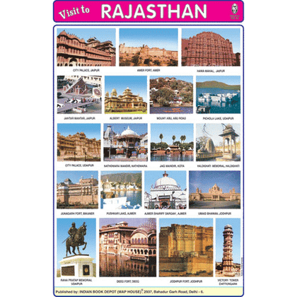 RAJASTHAN SIZE 24 X 36 CMS CHART NO. 191 - Indian Book Depot (Map House)