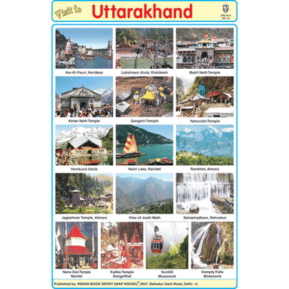 UTTARAKHAND SIZE 24 X 36 CMS CHART NO. 194 - Indian Book Depot (Map House)