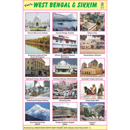 WEST BEGAL & SIKKIM CHART SIZE 12X18 (INCHS) 300GSM ARTCARD