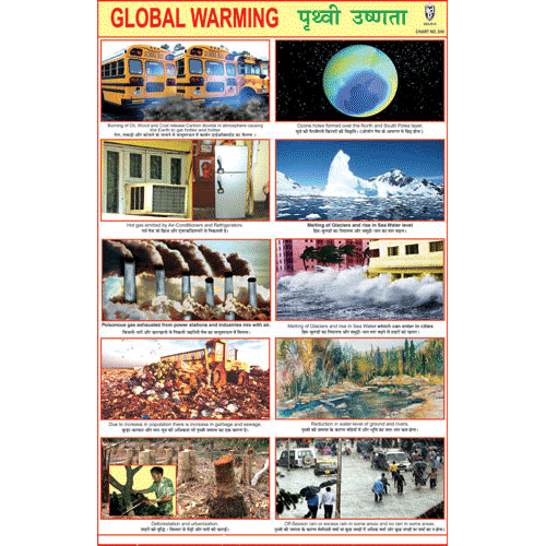 GLOBAL WARMING CHART SIZE 12X18 (INCHS) 300GSM ARTCARD - Indian Book Depot (Map House)