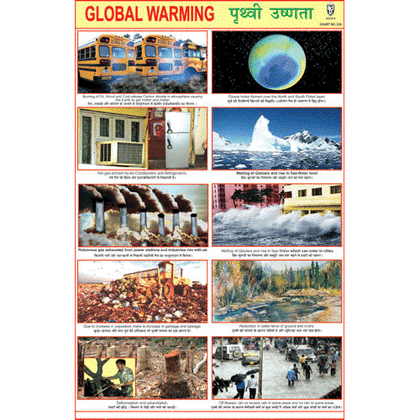 GLOBAL WARMING CHART SIZE 12X18 (INCHS) 300GSM ARTCARD - Indian Book Depot (Map House)