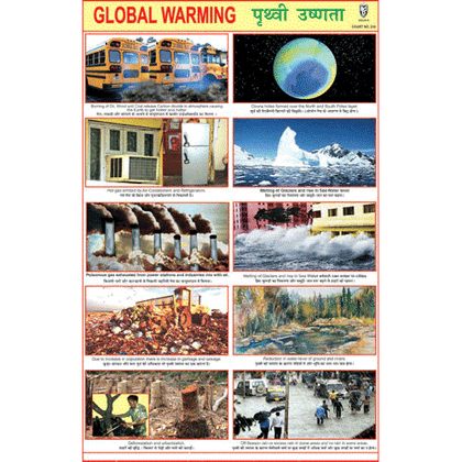 GLOBAL WARMING SIZE 24 X 36 CMS CHART NO. 209 - Indian Book Depot (Map House)