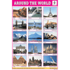 AROUND THE WORLD CHART SIZE 12X18 (INCHS) 300GSM ARTCARD - Indian Book Depot (Map House)