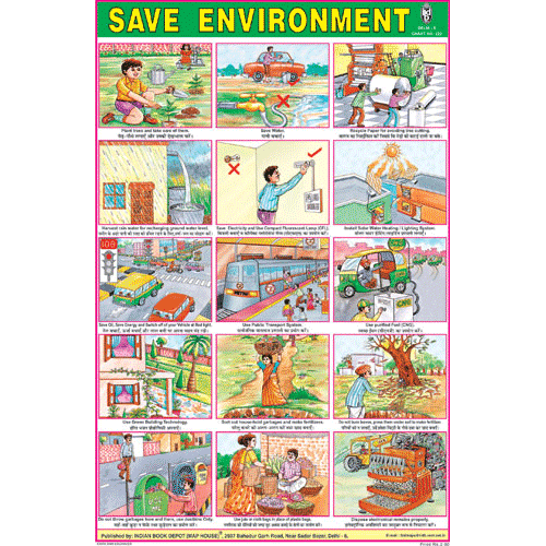 SAVE ENVIRONMENT SIZE 24 X 36 CMS CHART NO. 222 - Indian Book Depot (Map House)
