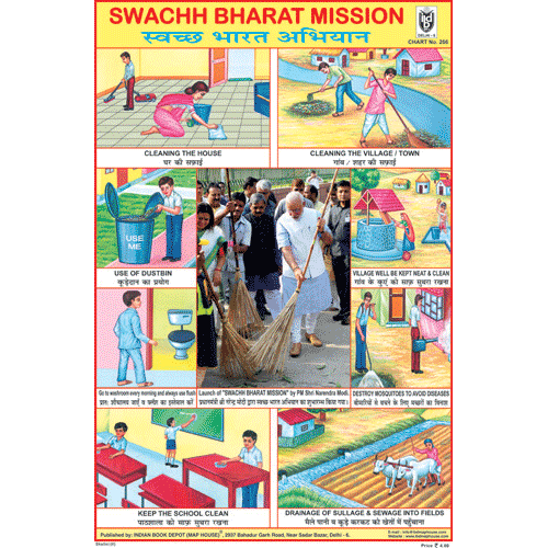 SWACCH BHARAT MISSION SIZE 24 X 36 CMS CHART NO. 266 - Indian Book Depot (Map House)