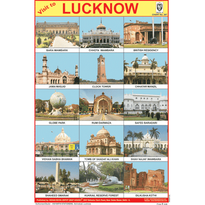 VISIT TO LUNCKNOW CHART SIZE 12X18 (INCHS) 300GSM ARTCARD - Indian Book Depot (Map House)