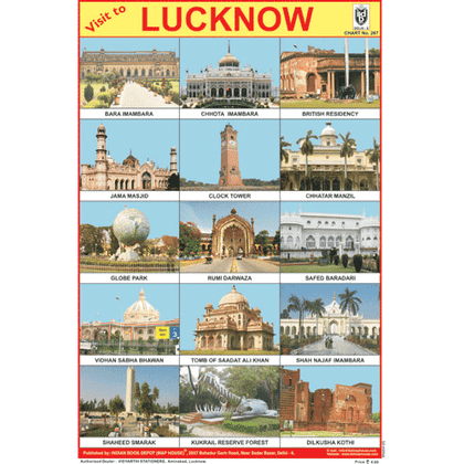 VISIT TO LUNCKNOW SIZE 24 X 36 CMS CHART NO. 267 - Indian Book Depot (Map House)