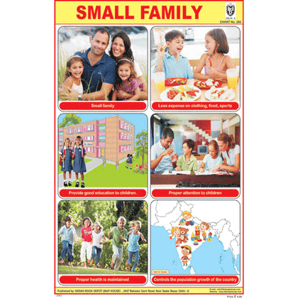 SMALL FAMILY CHART SIZE 12X18 (INCHS) 300GSM ARTCARD - Indian Book Depot (Map House)