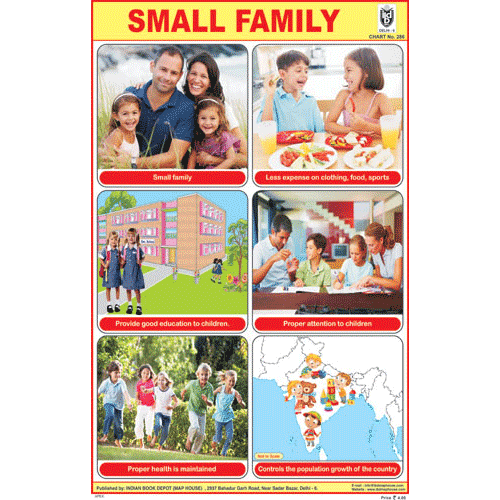 SMALL FAMILY SIZE 24 X 36 CMS CHART NO. 286 - Indian Book Depot (Map House)