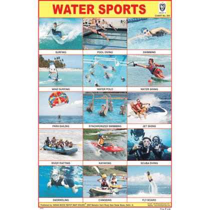 WATER SPORTS CHART SIZE 12X18 (INCHS) 300GSM ARTCARD - Indian Book Depot (Map House)