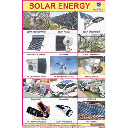 SOLAR ENERGY CHART SIZE 12X18 (INCHS) 300GSM ARTCARD - Indian Book Depot (Map House)