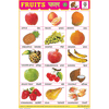 FRUITS CHART NO.1 CHART SIZE 12X18 (INCHS) 300GSM ARTCARD - Indian Book Depot (Map House)