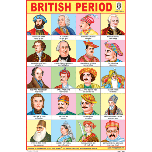 HISTORICAL BRITISH PERIOD CHART SIZE 12X18 (INCHS) 300GSM ARTCARD - Indian Book Depot (Map House)