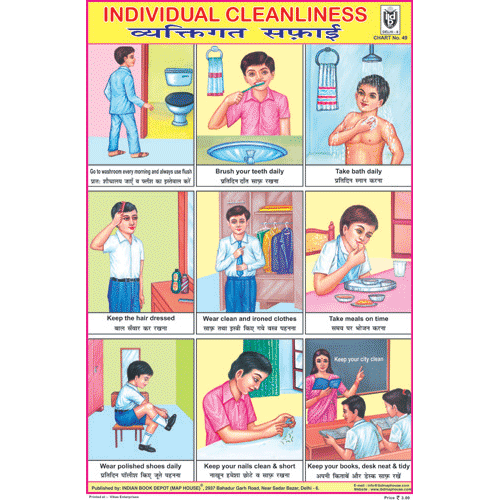 INDIVIDUAL CLEANLINESS CHART SIZE 12X18 (INCHS) 300GSM ARTCARD
