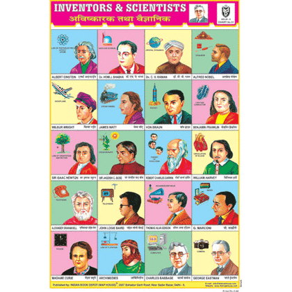 INVENTORS & SCIENTISTS SIZE 24 X 36 CMS CHART NO. 51 - Indian Book Depot (Map House)