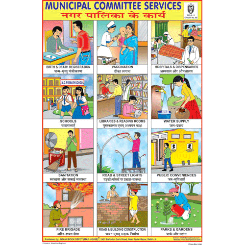MUNICIPAL COMMITTEE SERVICES SIZE 24 X 36 CMS CHART NO. 65 - Indian Book Depot (Map House)