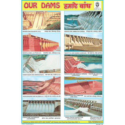 OUR DAMS SIZE 24 X 36 CMS CHART NO. 69 - Indian Book Depot (Map House)