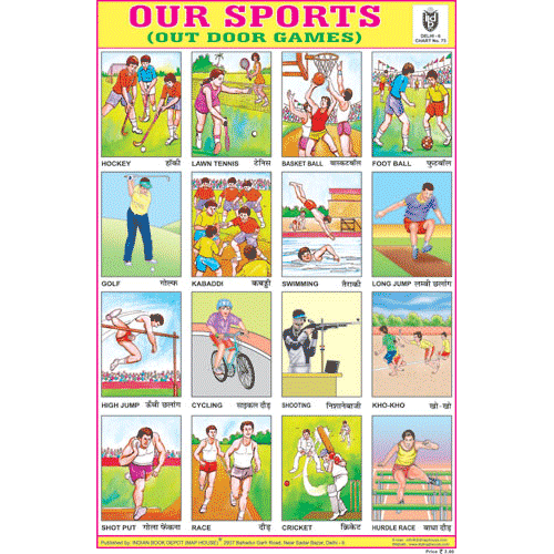 OUR SPORTS SIZE 24 X 36 CMS CHART NO. 73 - Indian Book Depot (Map House)