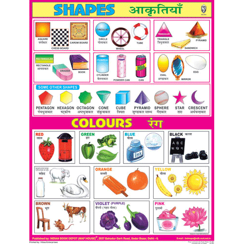 COLOURS & SHAPES CHART SIZE 45 X 57 CMS