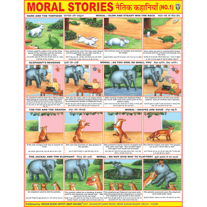 MORAL STOIRES PART   1 CHART SIZE 45 X 57 CMS - Indian Book Depot (Map House)