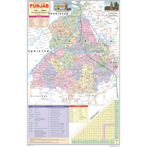 PUNJABI (ENGLISH) SIZE 50 X 75 CMS - Indian Book Depot (Map House)
