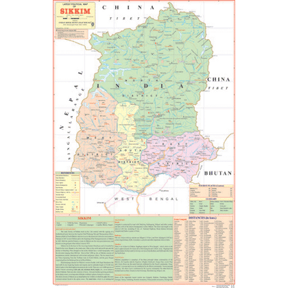 SIKKIM (ENGLISH) SIZE 50 X 75 CMS - Indian Book Depot (Map House)