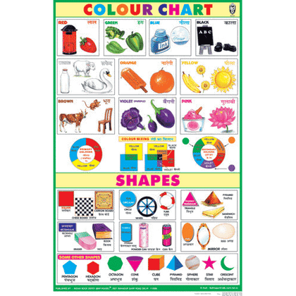 COLOUR & SHAPES CHART SIZE 50 X 75 CMS - Indian Book Depot (Map House)