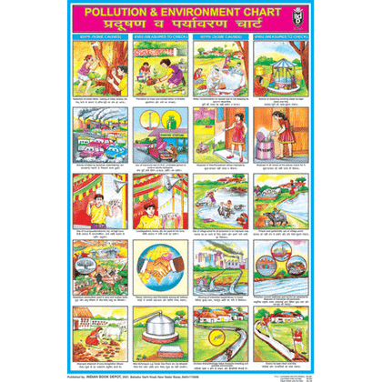 POLLUTION & ENVIRONMENT CHART SIZE 50 X 75 CMS - Indian Book Depot (Map House)